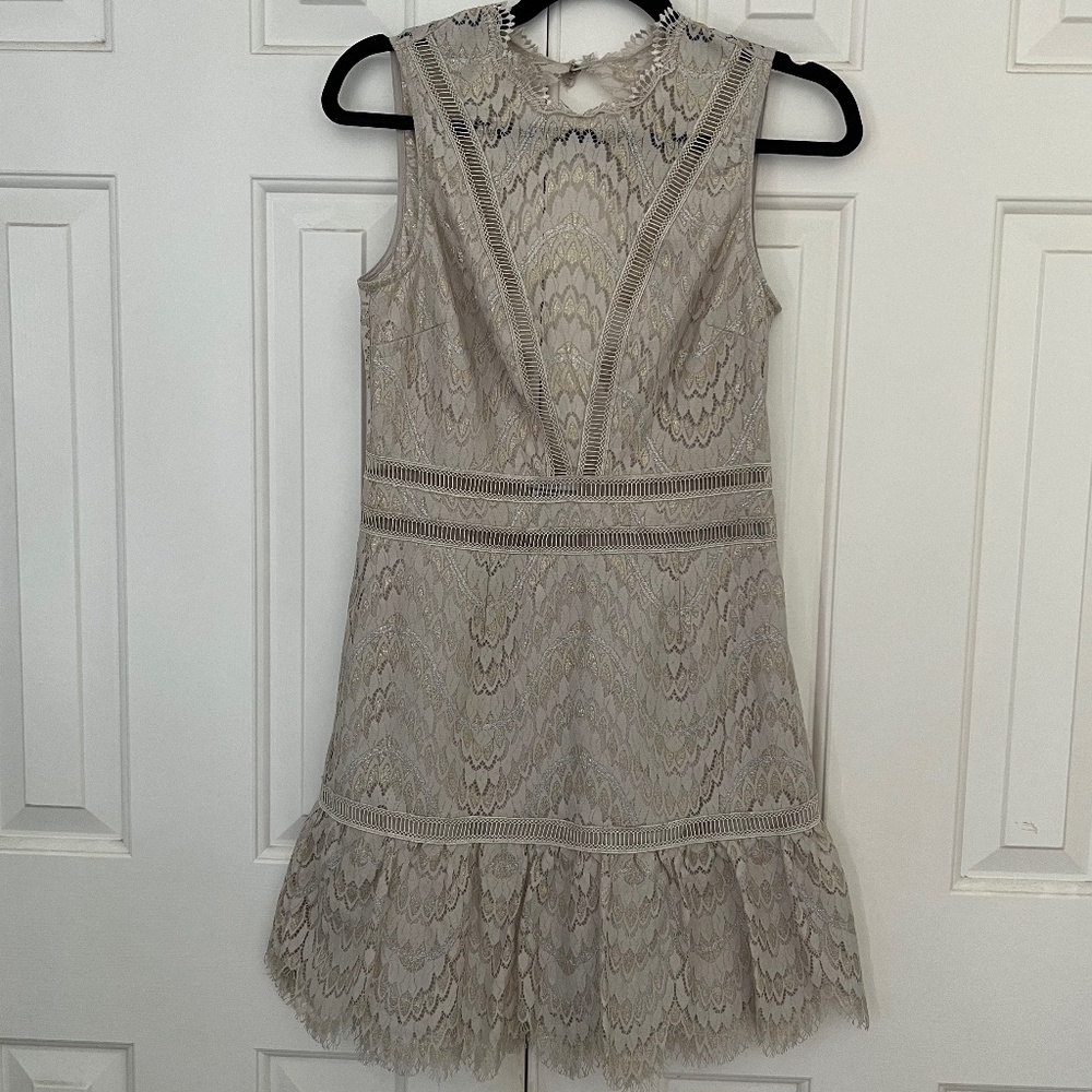 SAYLOR Cream Lace Fit-and-Flare Dress - Picture 2 of 6